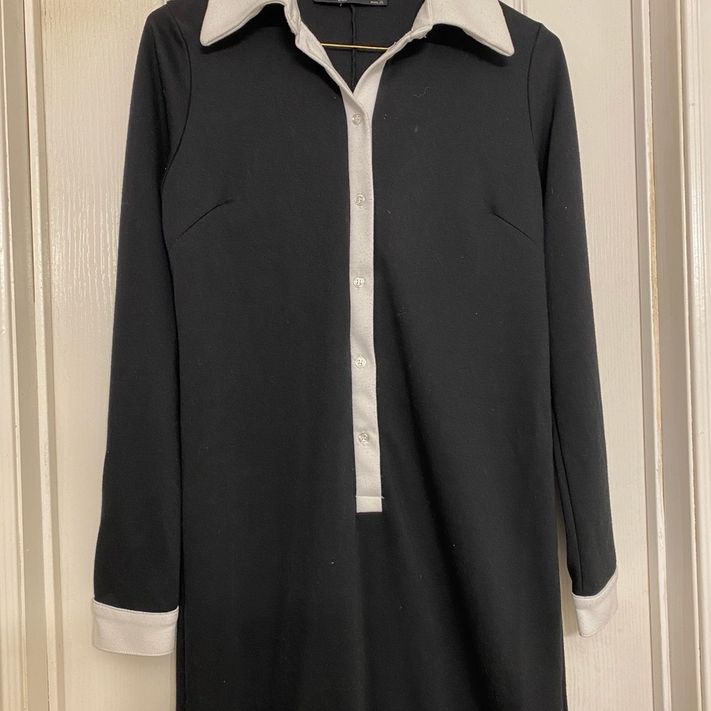 Zara white collar mini dress